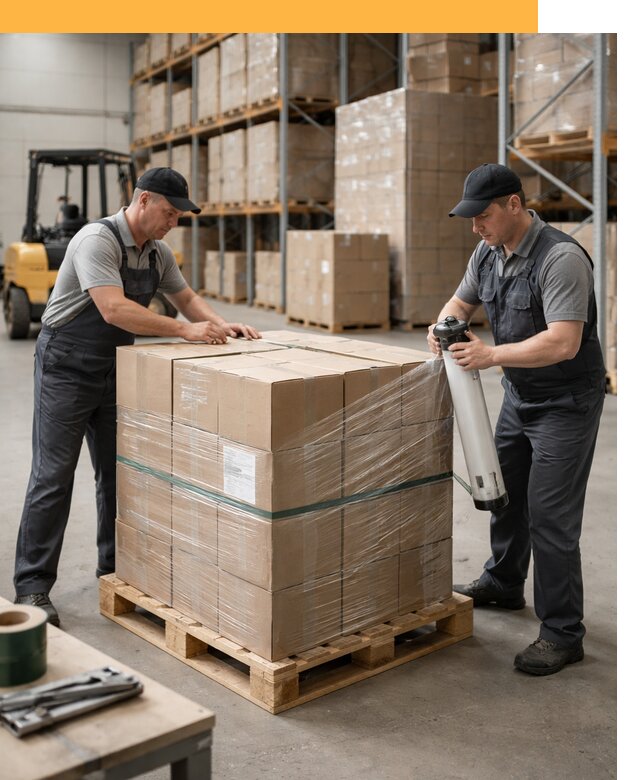 Упаковка и паллетирование грузов от 3747 руб: защита и крепление