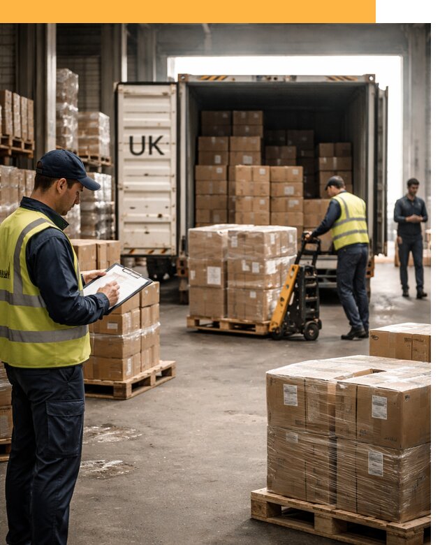 Доставка грузов из Великобритании с таможенным оформлением от 13383