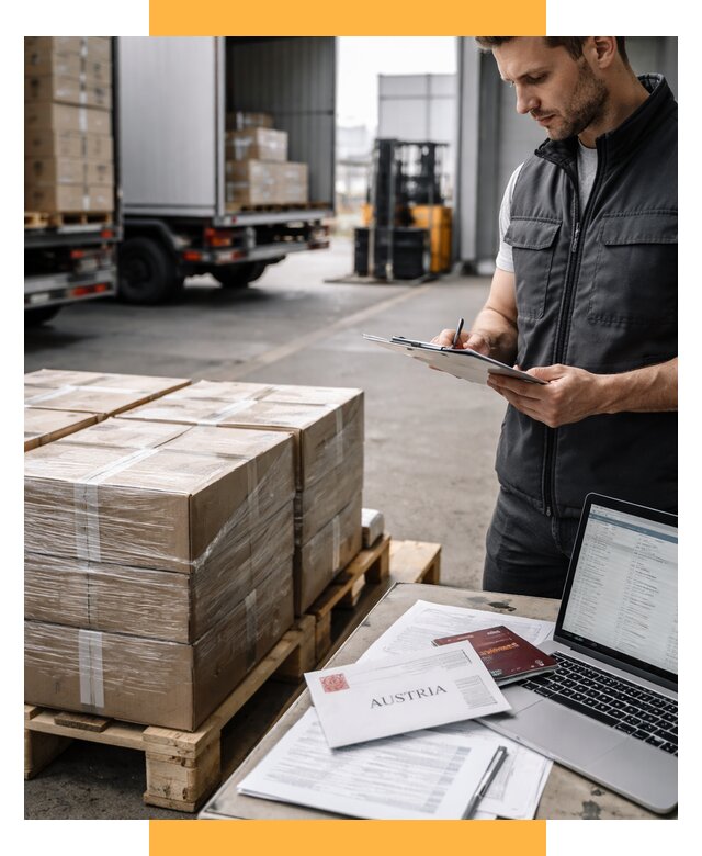 Доставка в Австрию от 69589 р. Логистика и экспорт СетСервис-Мрв